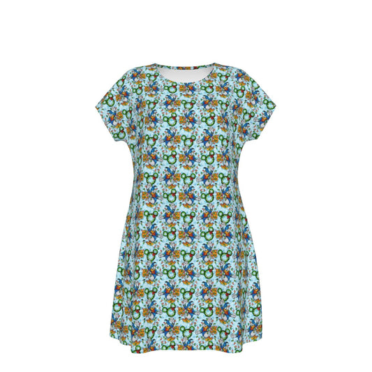 Duck’s Holiday Lights Tangle - Women's T-Shirt Dress