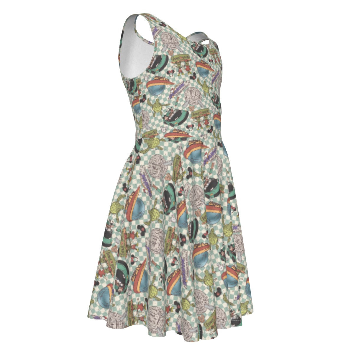 Hand Drawn EC - Kid's Sleeveless Skater Dress