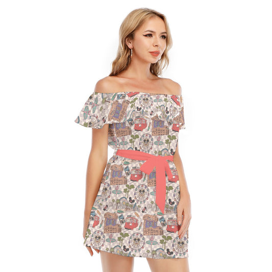 Original DCA - Women's Off-shoulder Ruffle Dress