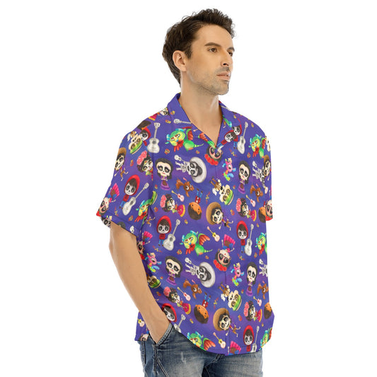 Poco Loco Día de Muertos - Men's Hawaiian Button Up Shirt