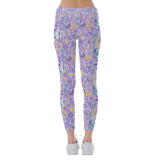 Bright Tropical Princess - Tower Light Festival - Women's Yoga Leggings