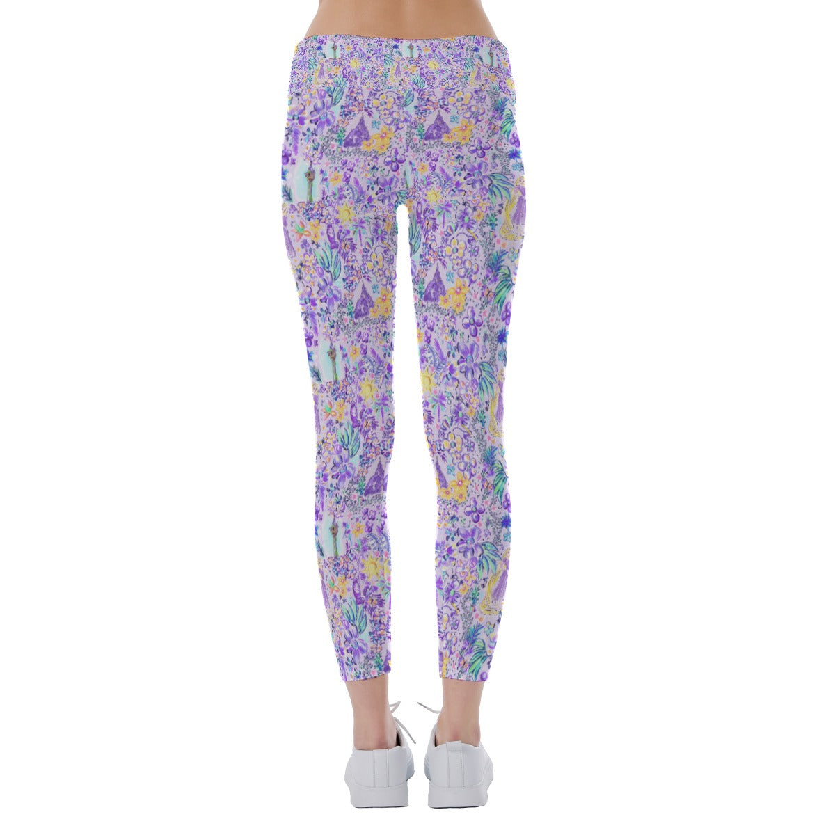 Bright Tropical Princess - Tower Light Festival - Women's Yoga Leggings