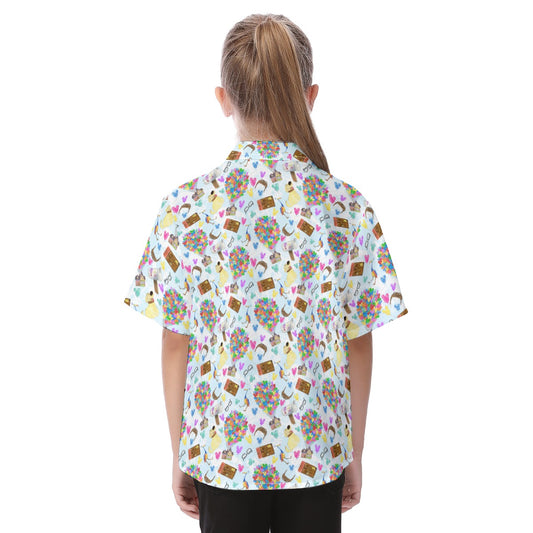 Up Adventure Icons - Kid's Hawaiian Button Up Shirt