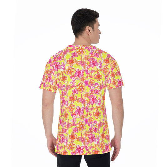 Neon Tropical Floral Friends - Men's Short Sleeve T-Shirt