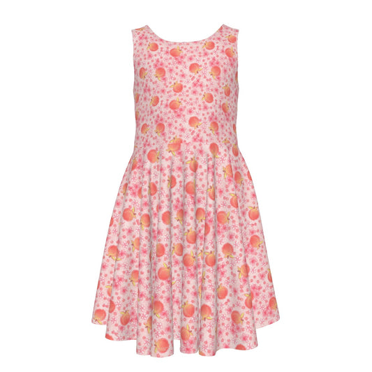 Summer Fruits - Peaches - Kid's Sleeveless Skater Dress
