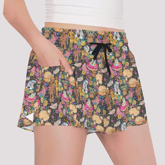 Tropical Space Squad - Girls’ Flowy Pocket Shorts