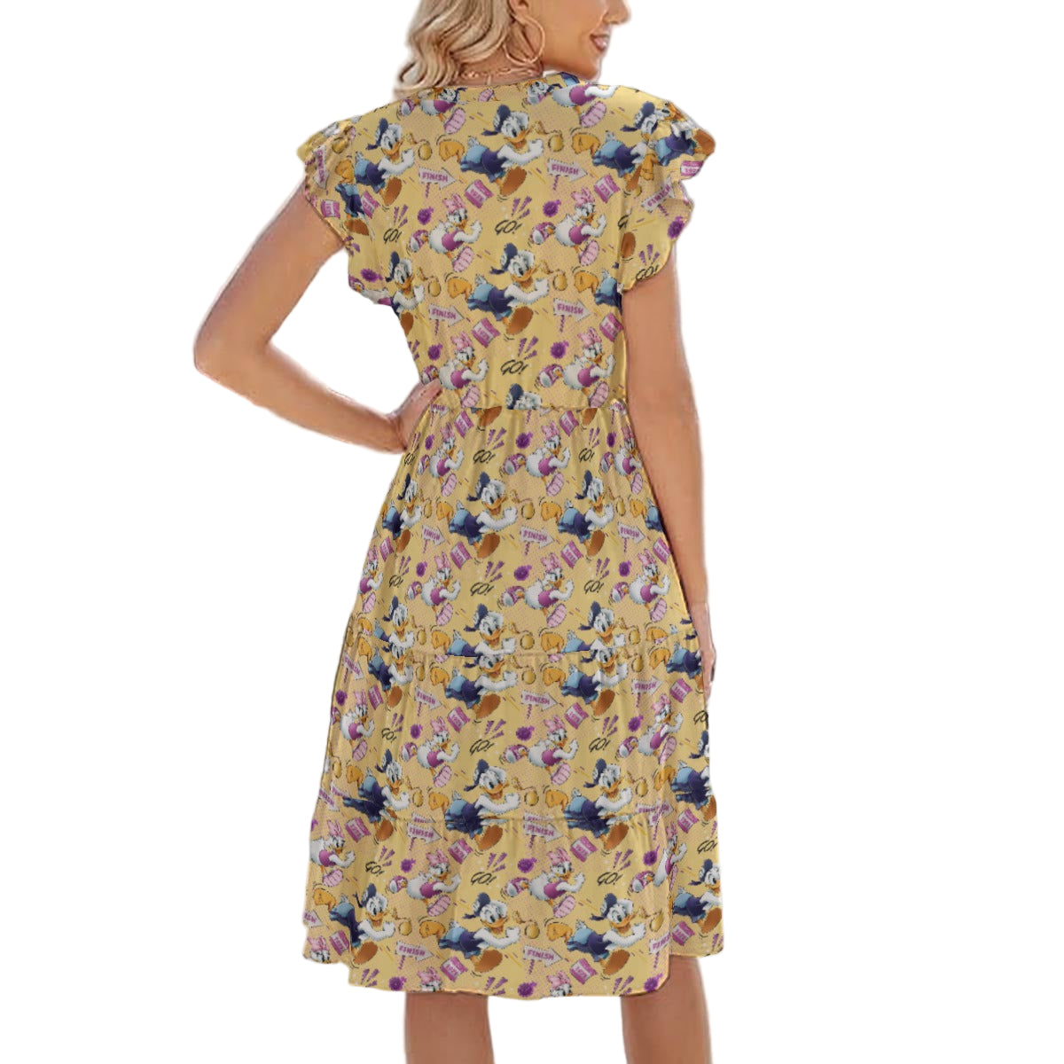 Feisty Marathon Match-Up - Women's Tiered Pocket Midi Dress
