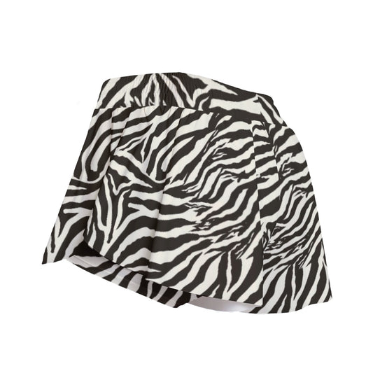 Animal Print - Zebra - Women's Flowy Pocket Shorts