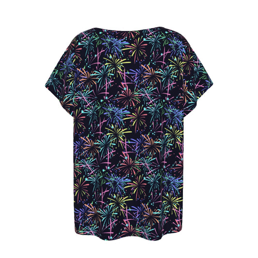 Fireworks - Women’s Relaxed Fit Scoop Tee