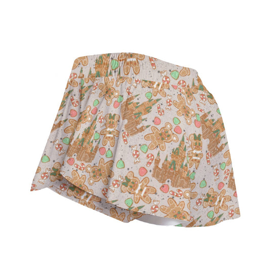 Festive Gingerbread Treats - Women's Flowy Pocket Shorts