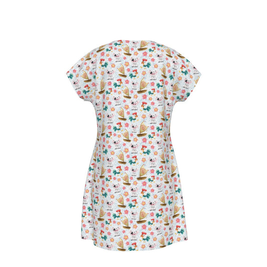 Island Pig & Rooster Duo - Women's T-Shirt Dress