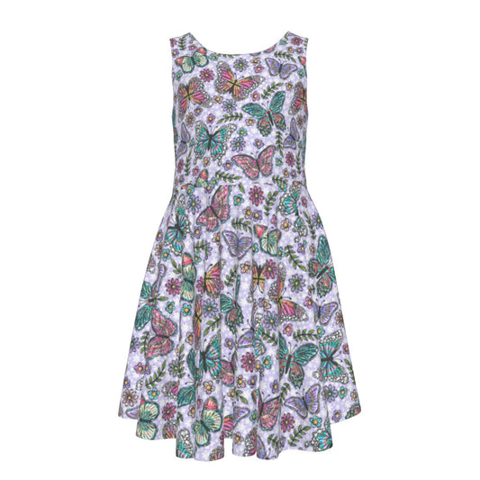 Butterfly Magic - Kid's Sleeveless Skater Dress