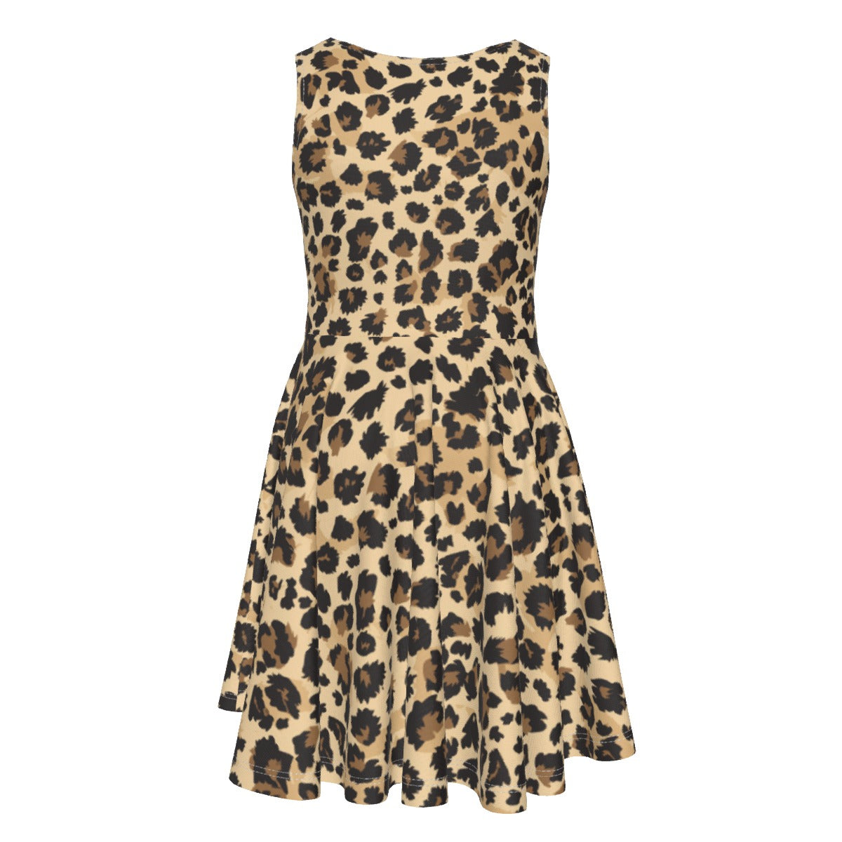 Animal Print - Cheetah - Kid's Sleeveless Skater Dress