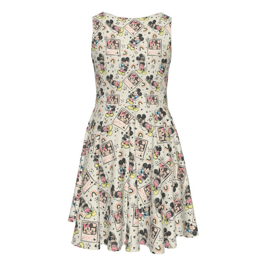 Retro Camera Mouse - Kid's Sleeveless Skater Dress