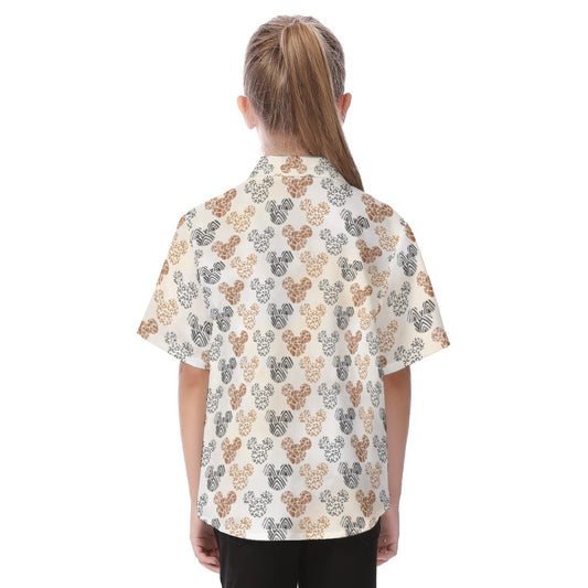 Safari Mouse Ears - Kid's Hawaiian Button Up Shirt