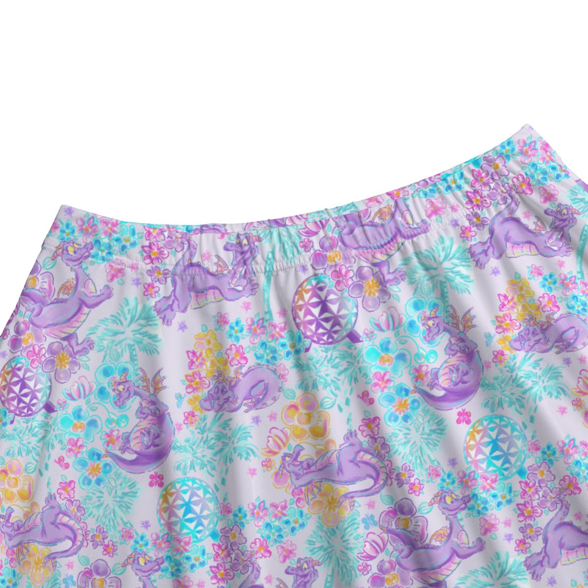 Purple Dragon Flower Power - Women's Pocket Skater Skirt