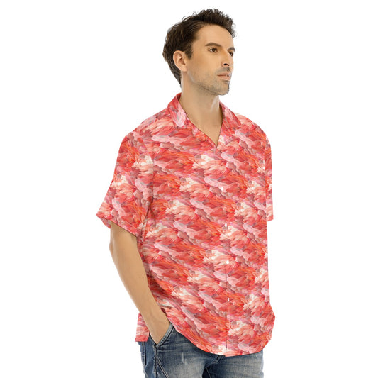 Animal Print - Flamingo - Men's Hawaiian Button Up Shirt