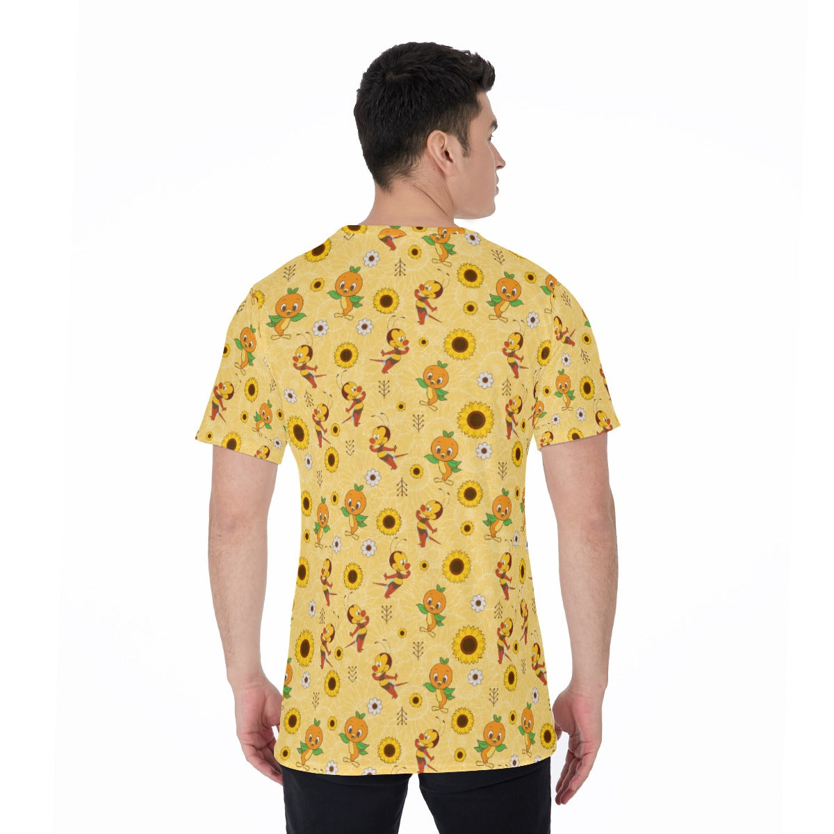 Cheerful Bee & Citrus Bird - Men's Short Sleeve T-Shirt