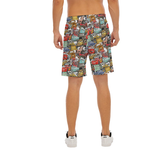 Racing Legends Sketch - Men’s Pocket Beach Shorts