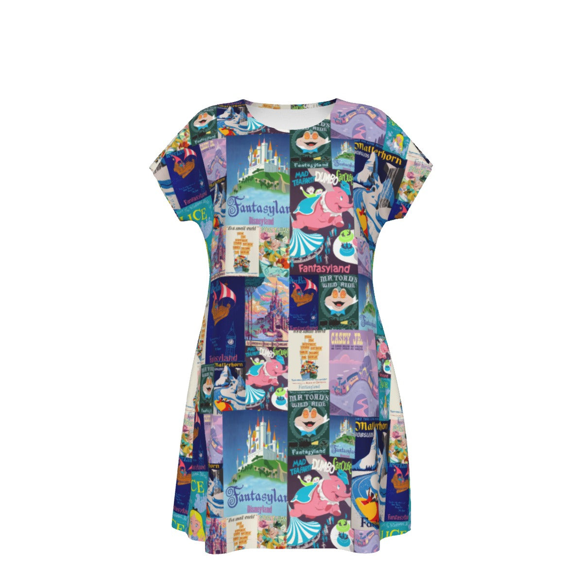 Vintage Fantasy Ride Posters - Women's T-Shirt Dress
