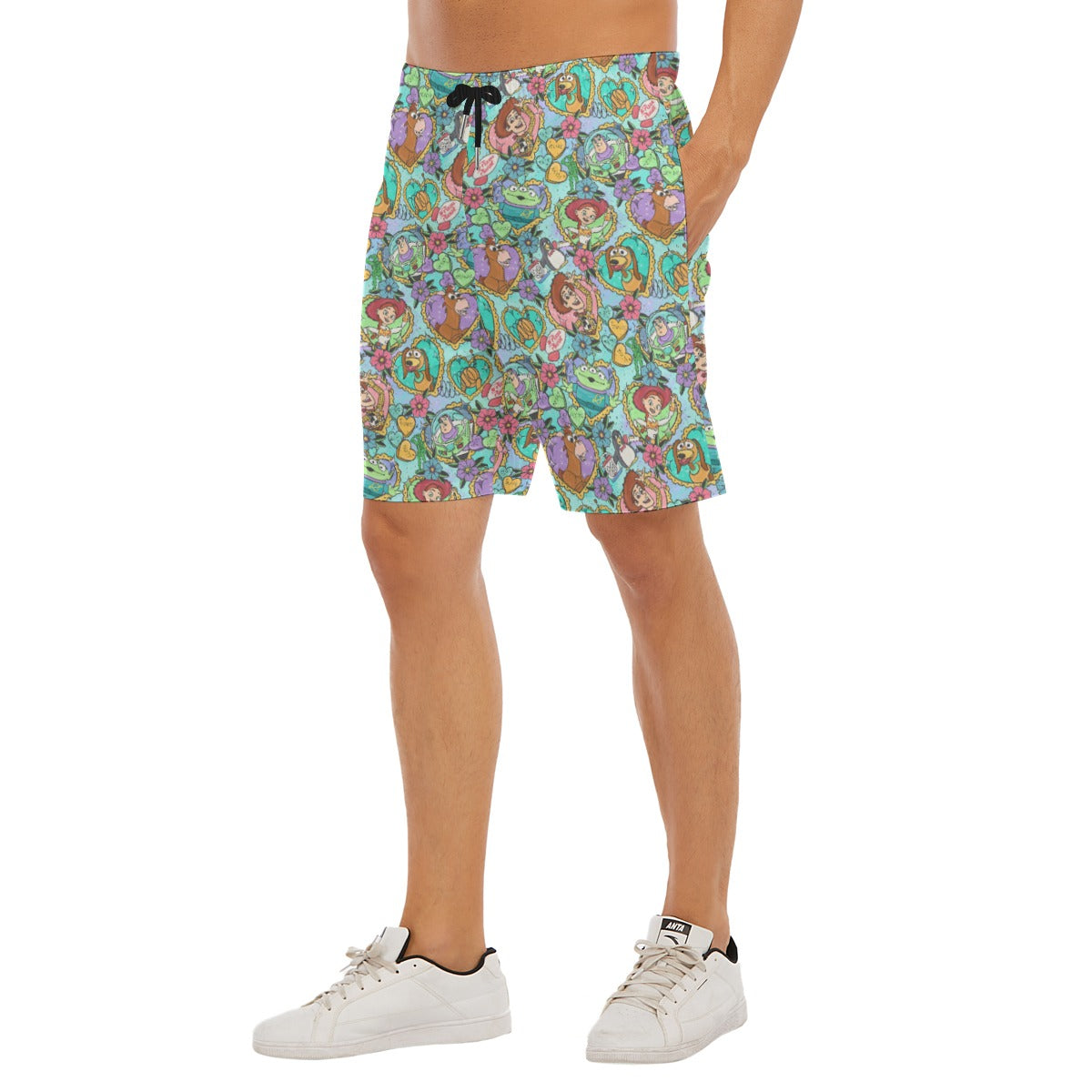 Tattoo Hearts Toy Story - Men’s Pocket Beach Shorts