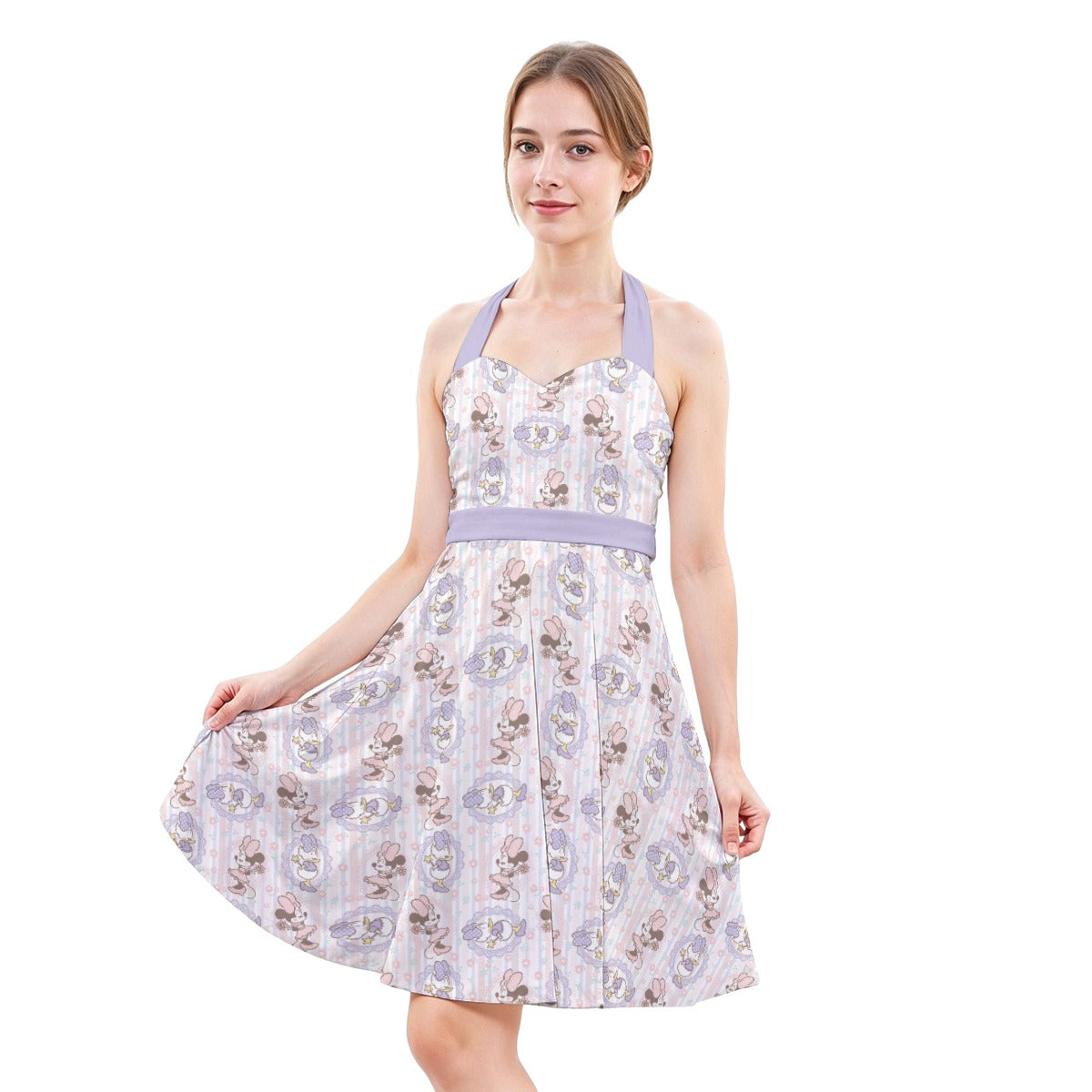 Sweet Springtime Style Duoaisy - Women's Halter Vintage Pocket Dress