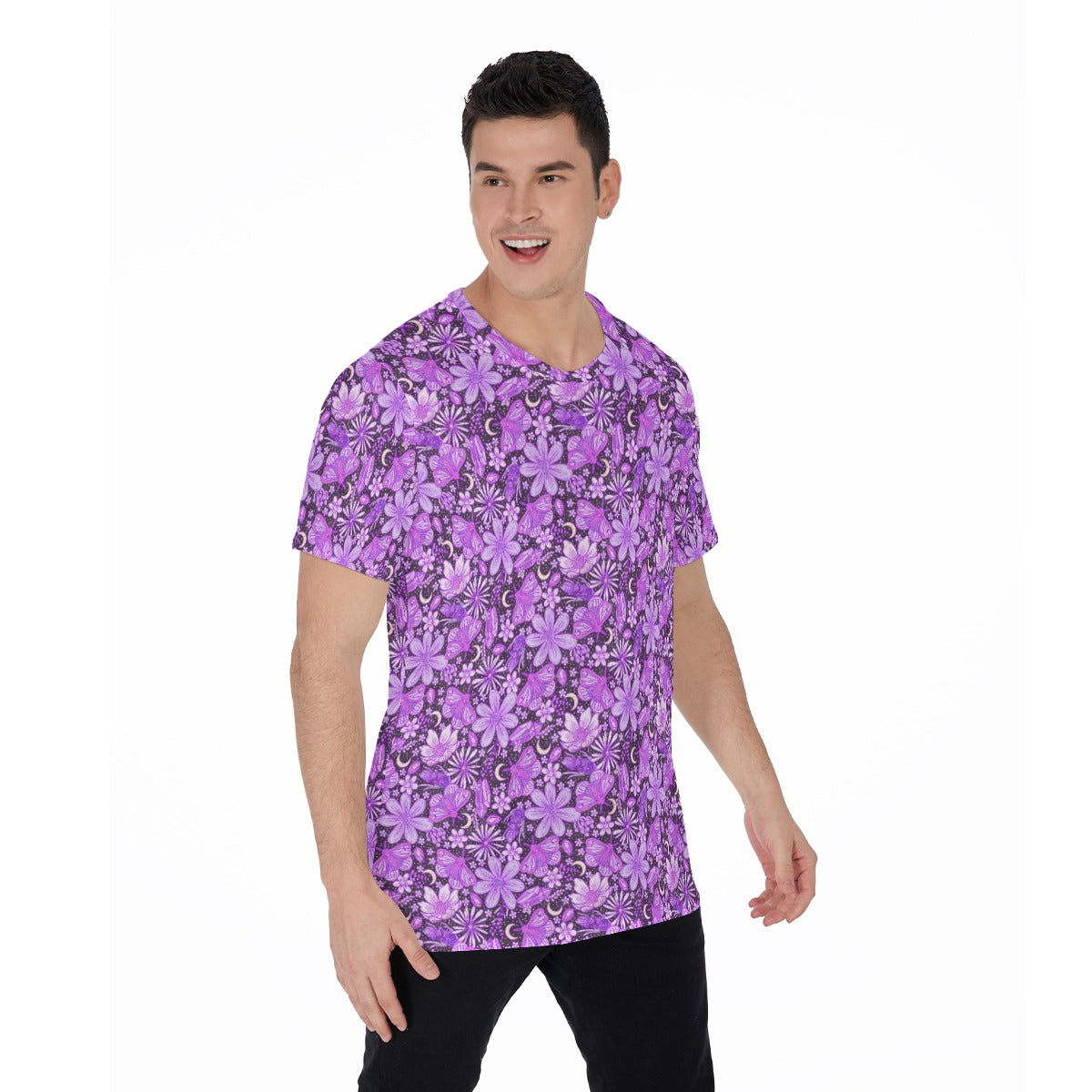 Purple Crystal Moths - Men's Short Sleeve T-Shirt