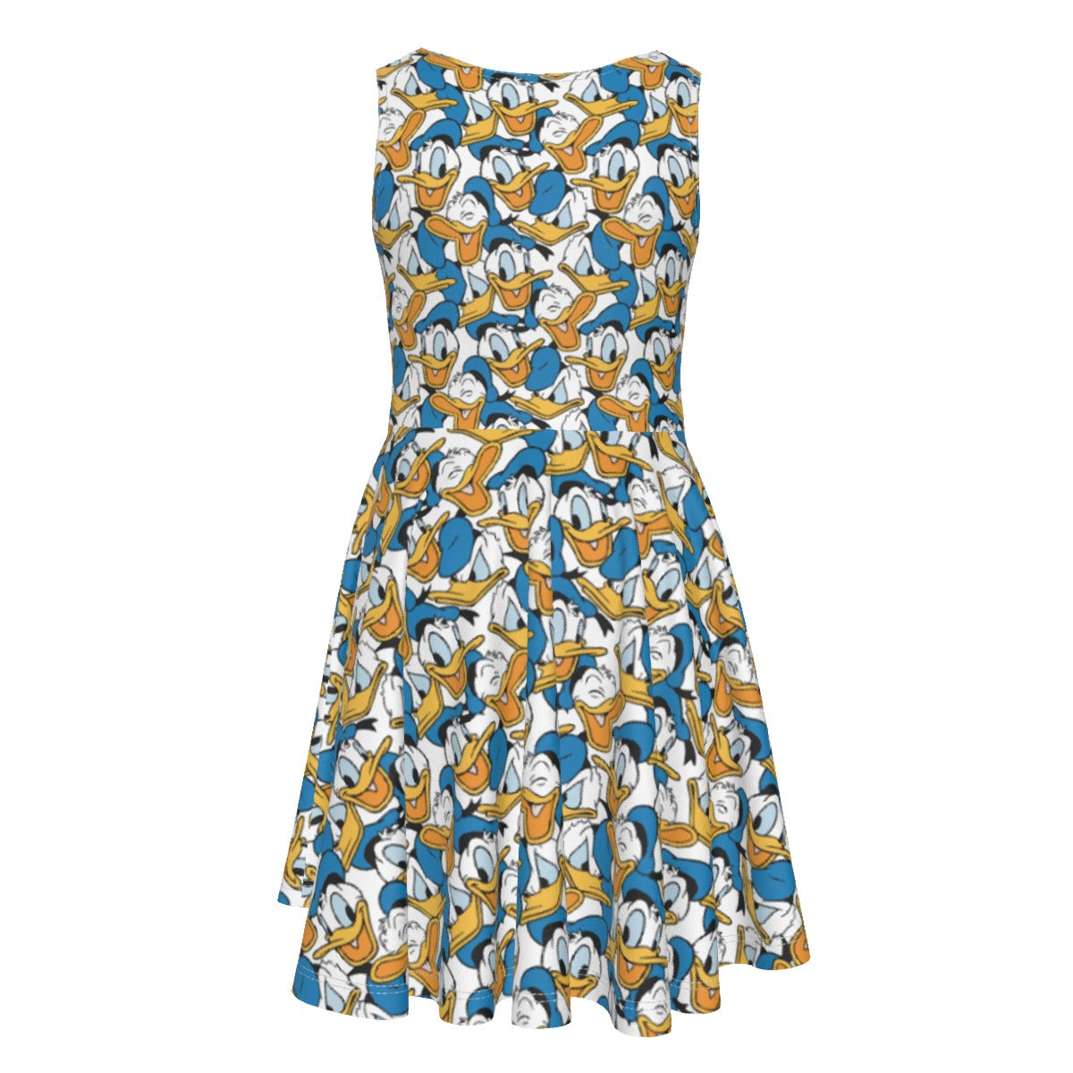 Many Faces of Feisty Duck - Kid's Sleeveless Skater Dress