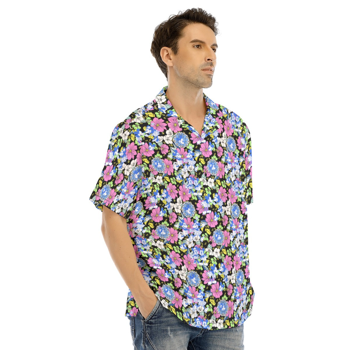 Garden Whimsy - Vintage Mouse Romance - Men's Hawaiian Button Up Shirt