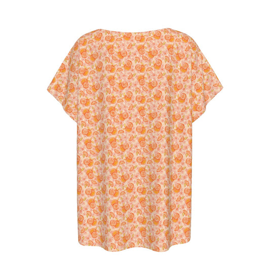 Summer Fruits - Oranges - Women’s Relaxed Fit Scoop Tee
