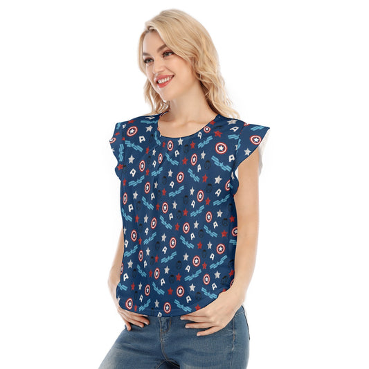 American Superhero - Women’s Flutter Sleeve Top