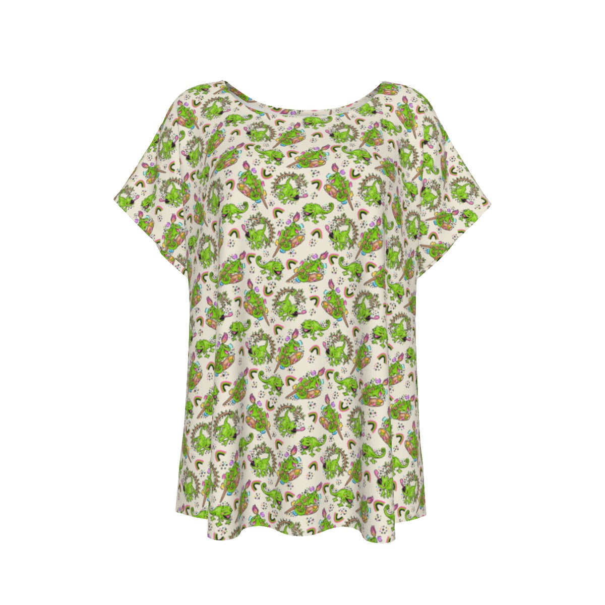 Colorful Chameleon Splash - Women’s Relaxed Fit Scoop Tee