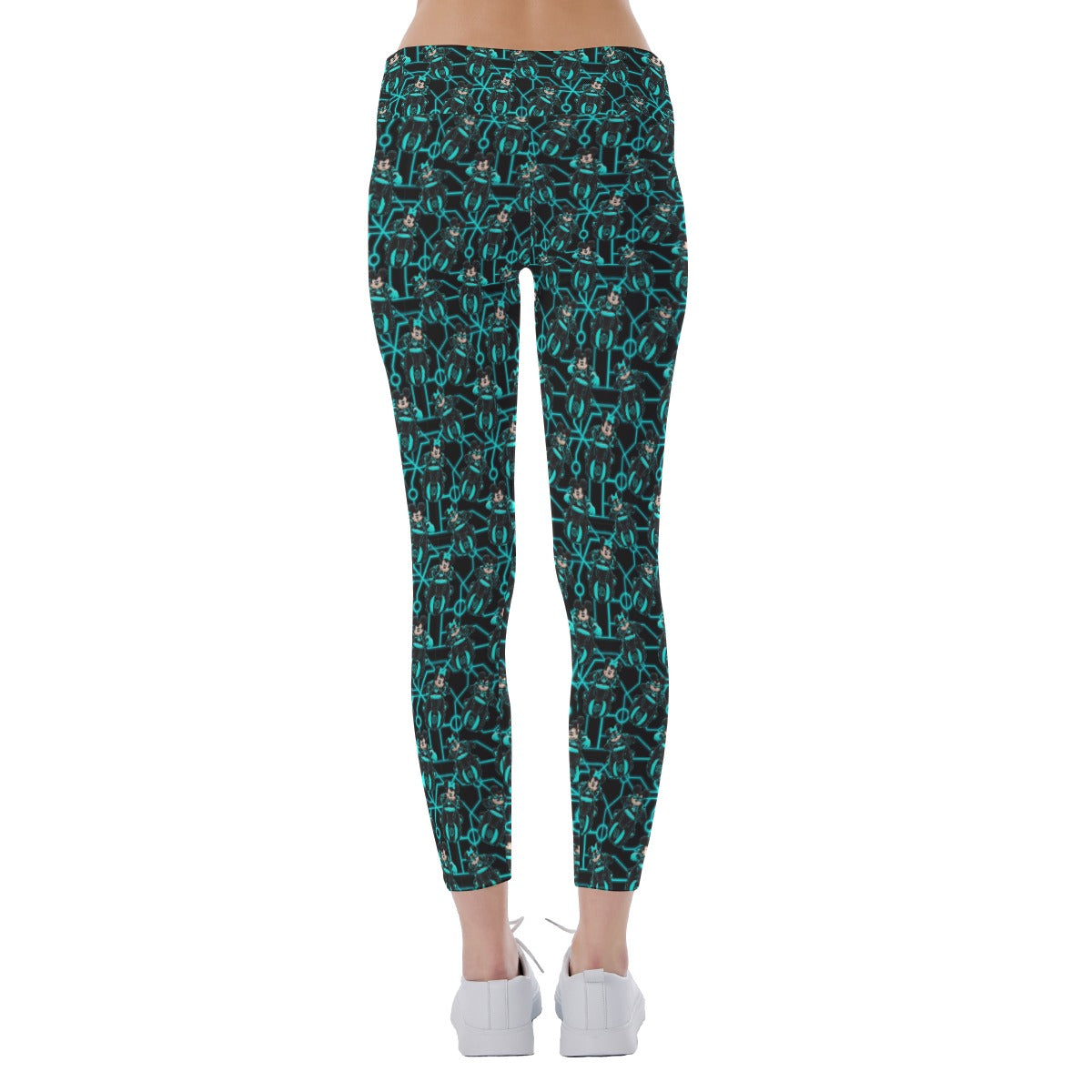 Electric Neon Grid Adventure - Women's Yoga Leggings