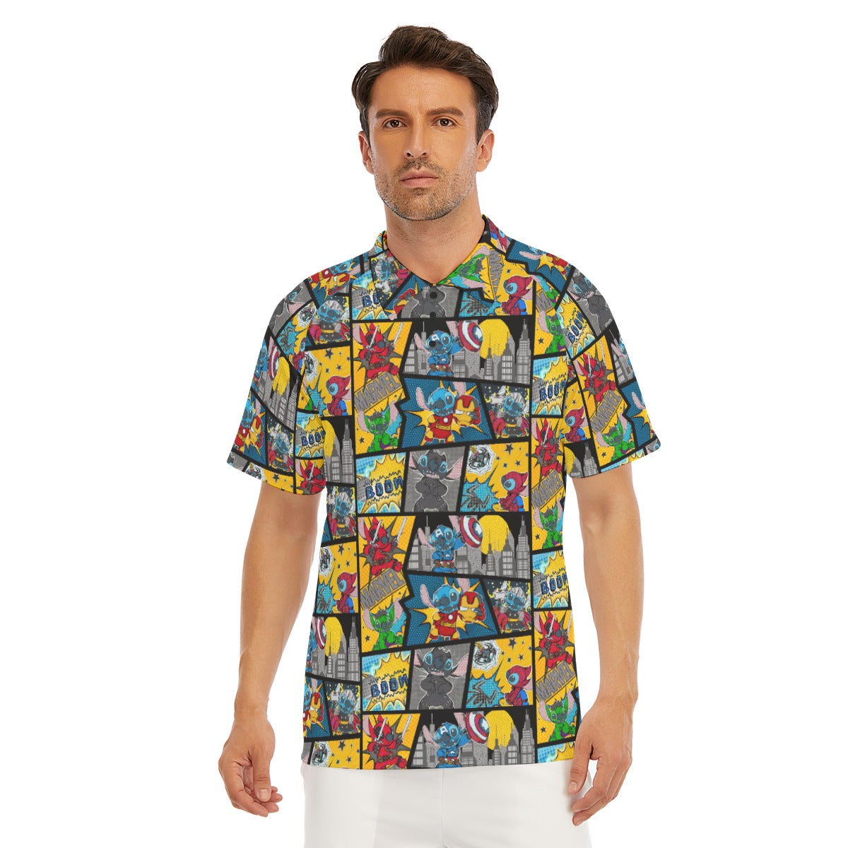 Superhero Stitch - Comic Action - Men's Polo Shirt
