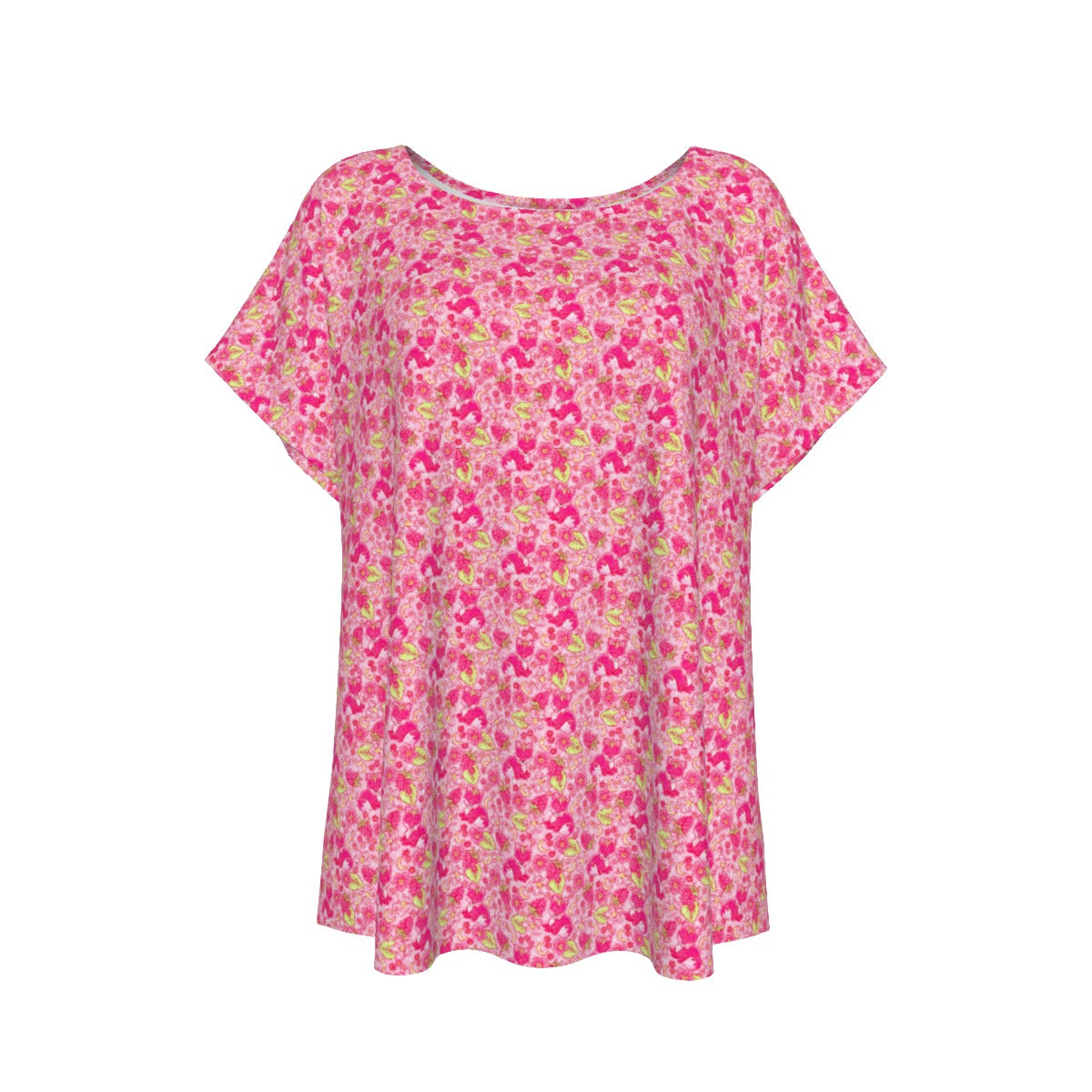 Fruitimals - Raspberry Foxes - Women’s Relaxed Fit Scoop Tee