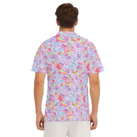 Neon Rainbow Mischief - Men's Polo Shirt