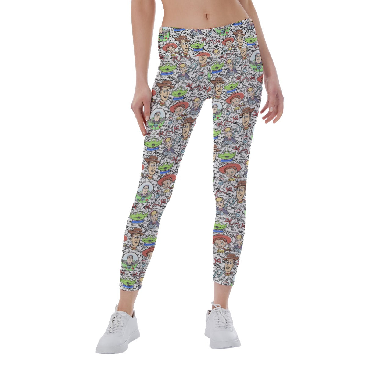 Sketch Autographs of Animated Toy Friends - Women's Yoga Leggings