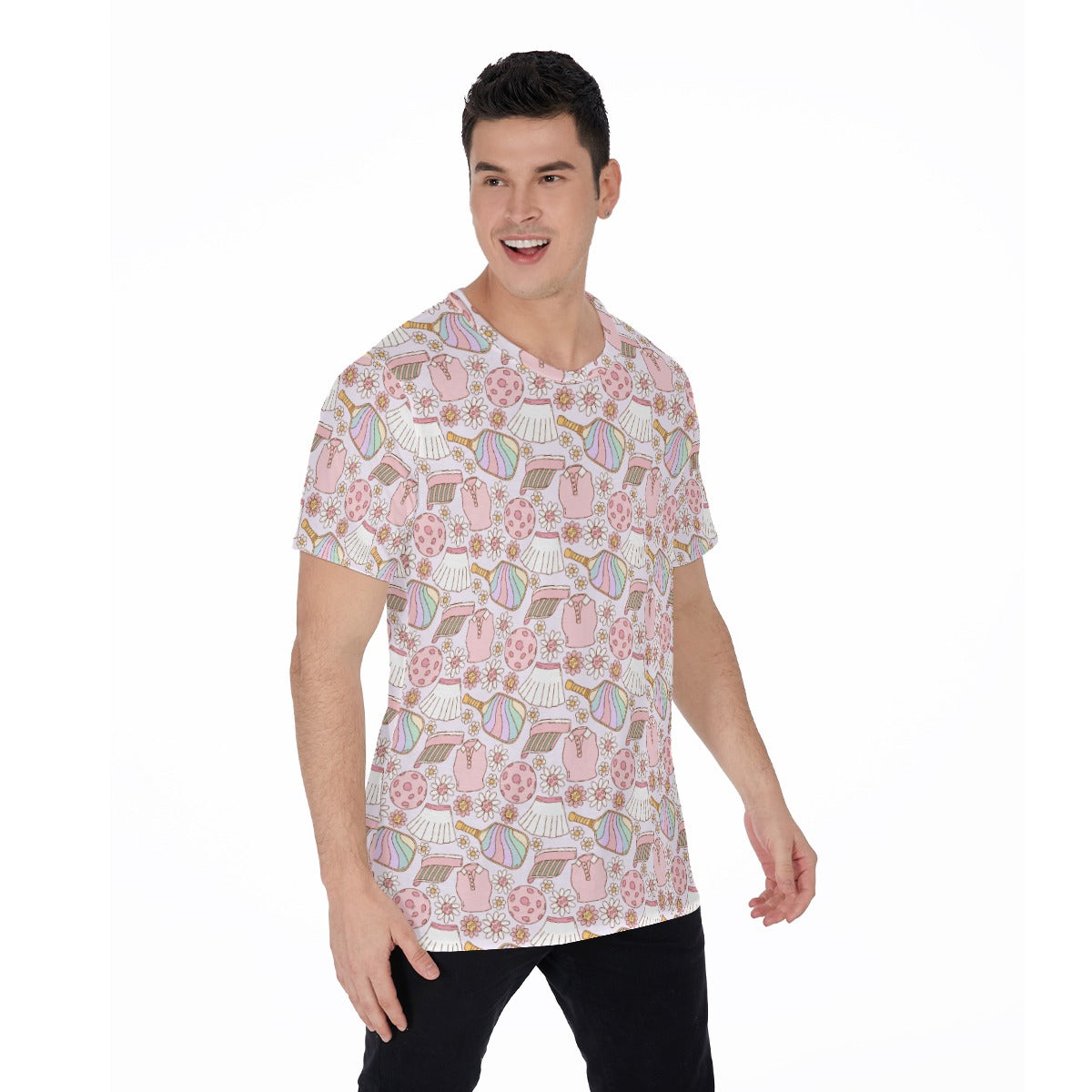 Rainbow Pickleball - Men's Short Sleeve T-Shirt