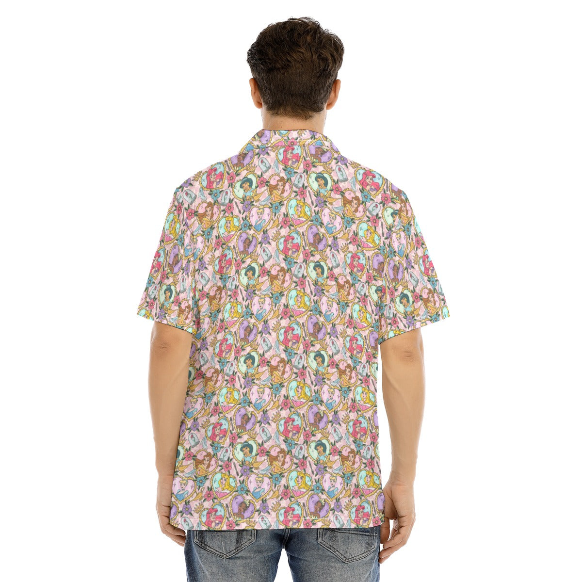 Tattoo Hearts Royal Icons - Men's Hawaiian Button Up Shirt