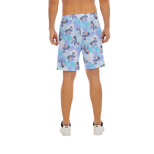 Watercolor Gentle Donkey - Men’s Pocket Beach Shorts