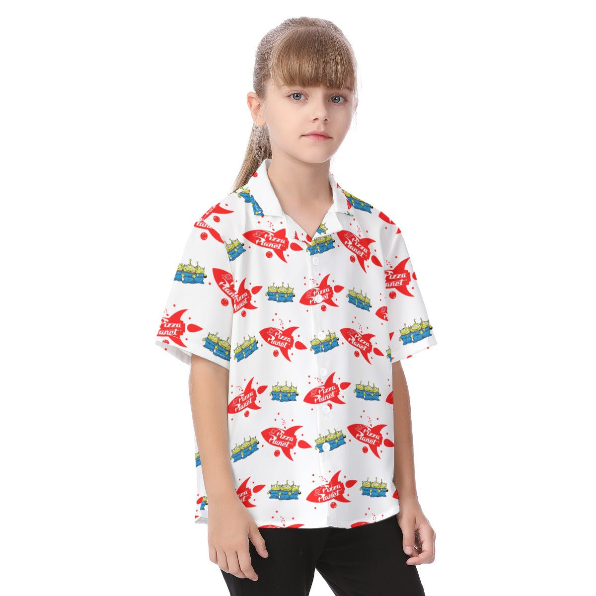 Galactic Rocket Party - Kid's Hawaiian Button Up Shirt