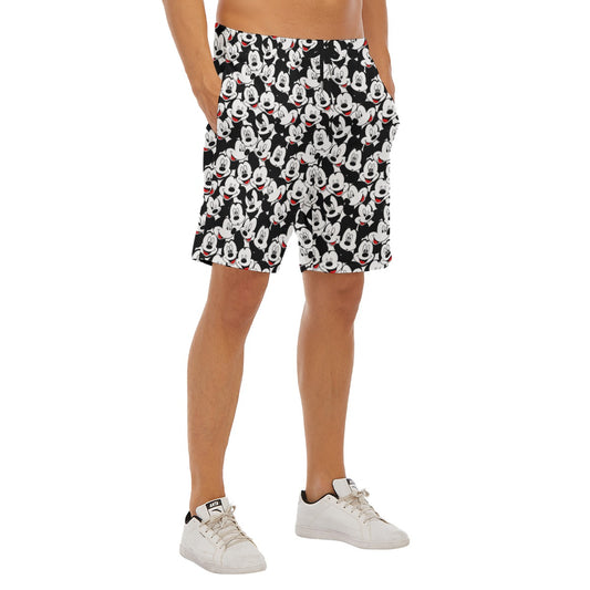 Many Faces of Classic Mouse - Men’s Pocket Beach Shorts