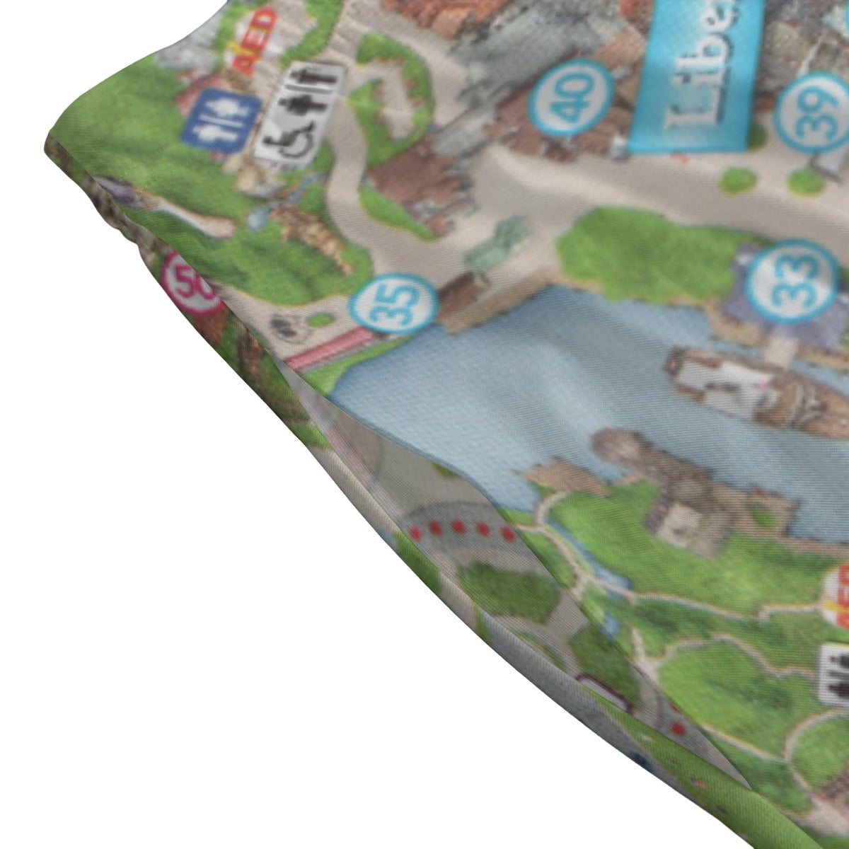 Vibrant Fantasy Park Map - Women’s Pocket Midi Skirt