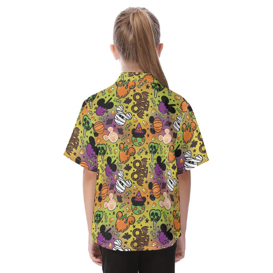 Monster Snacks Treats - Kid's Hawaiian Button Up Shirt