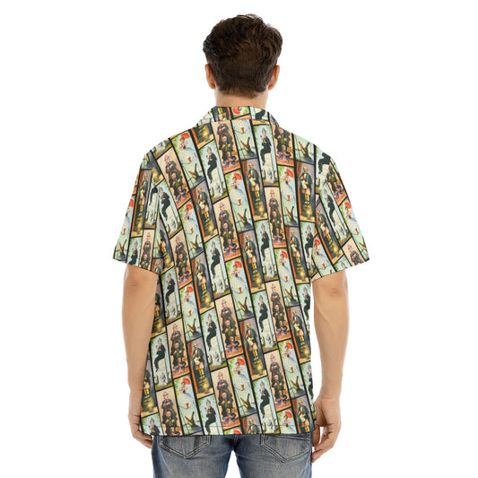 Stretch Room Portraits - Men's Hawaiian Button Up Shirt