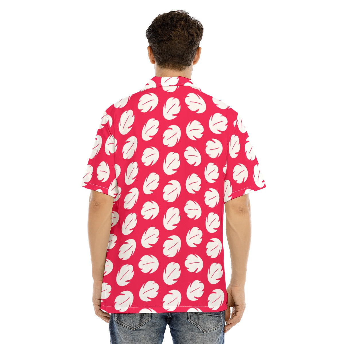 Island Leaf Print - Men's Hawaiian Button Up Shirt
