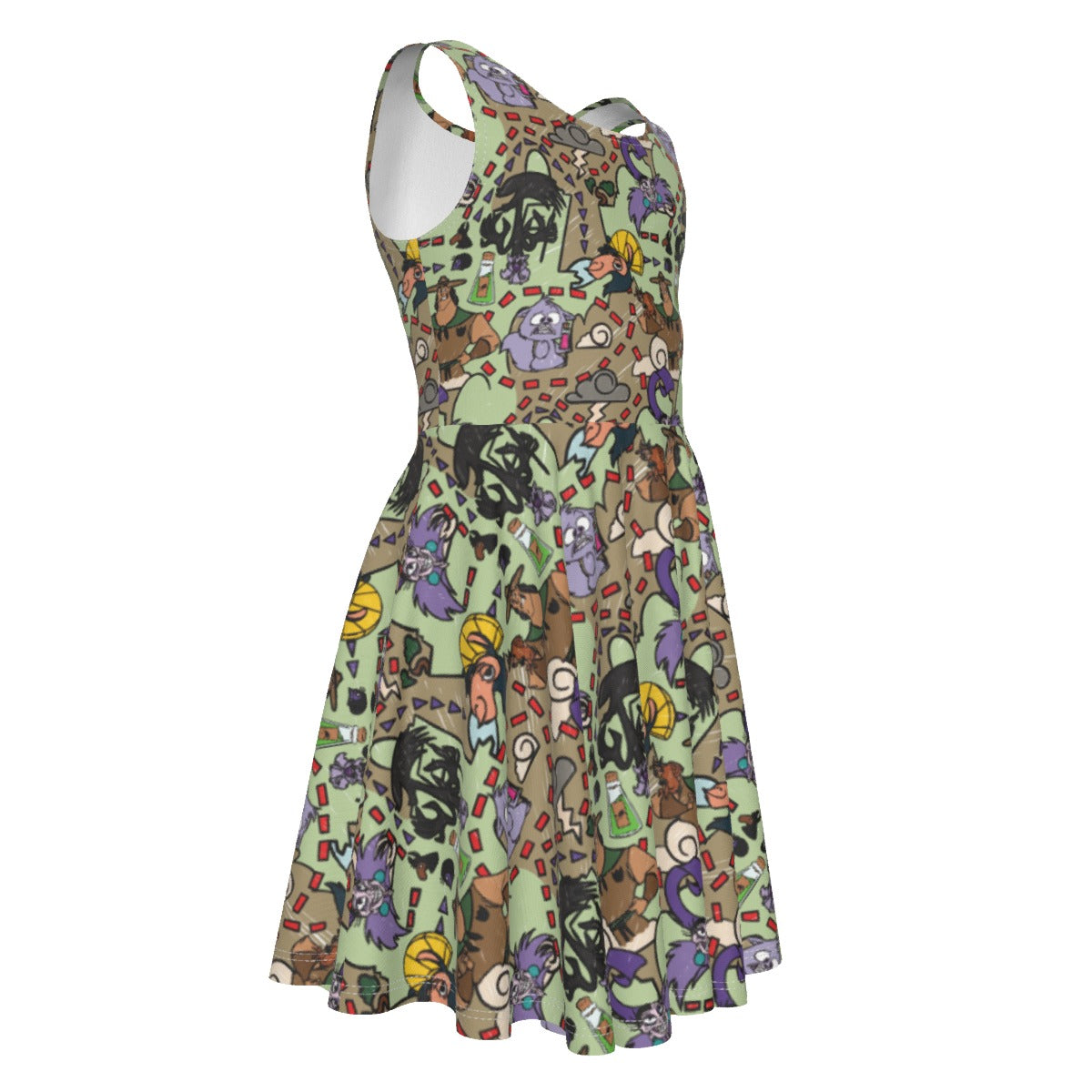 Emperor’s Chaotic Groove - Kid's Sleeveless Skater Dress