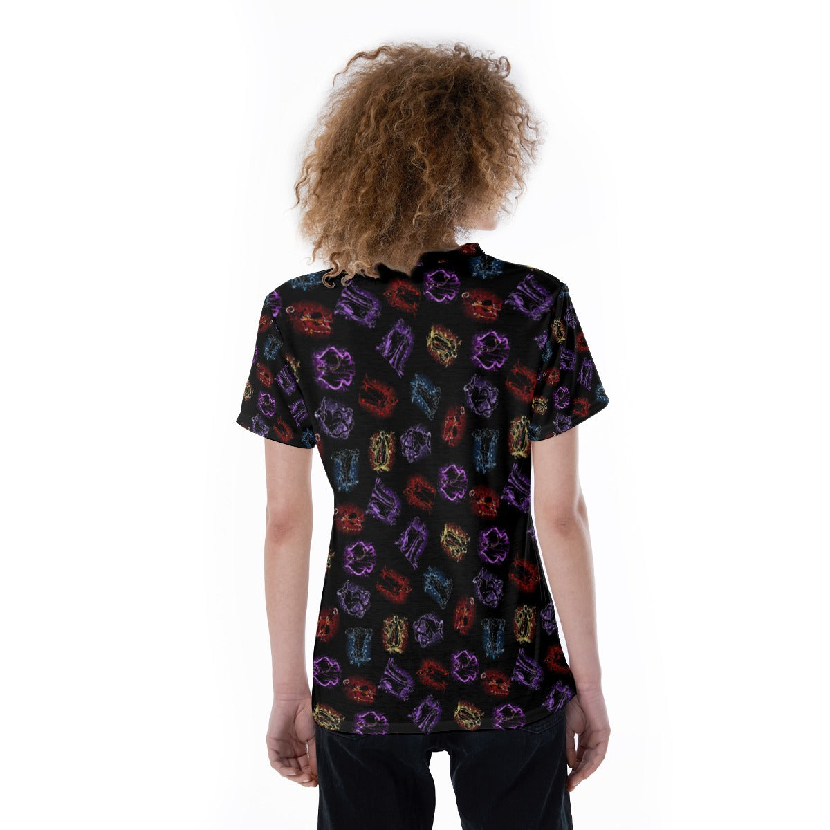 Villain Silhouettes Sparkle - Women's Short Sleeve V-Neck T-Shirt