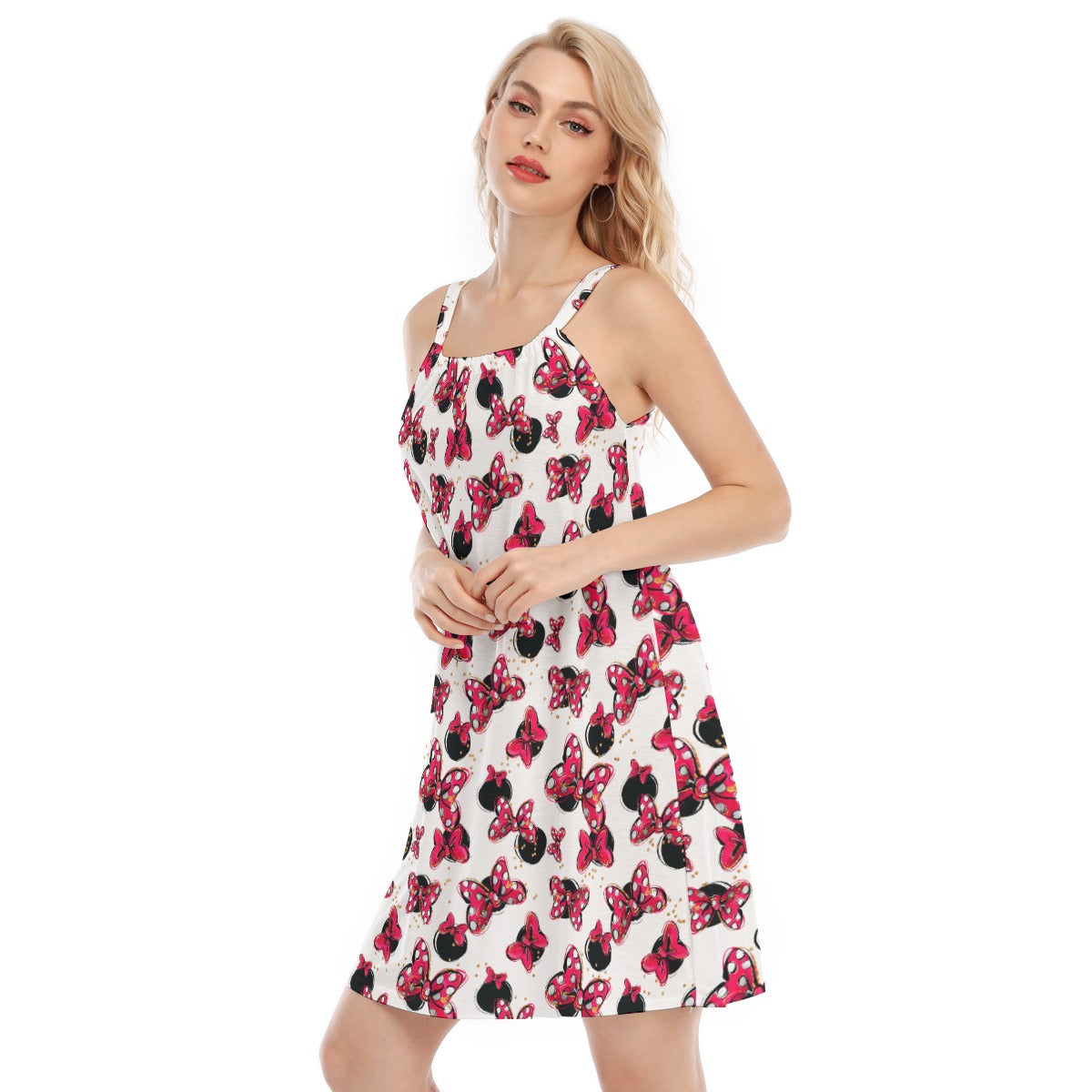 Polka Dot Bows & Mouse Ears - Women’s Adjustable Sundress