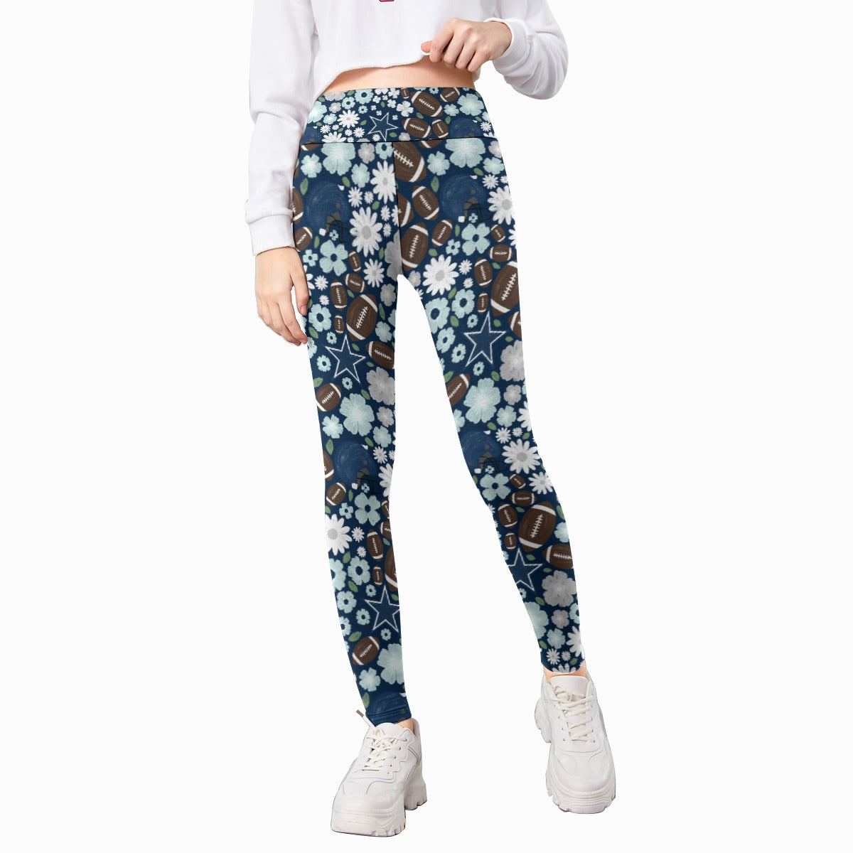 Blue Star Blooms - Kid's Leggings
